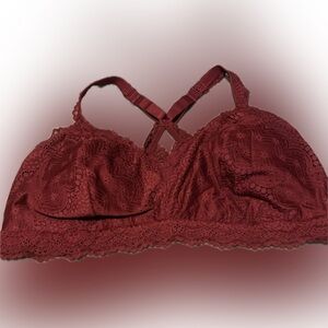 Auden Lace Bralette in Deep Red